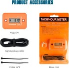 Inductive Tachometer  Tach Hour Meter Rpm Gauge Waterproof For Two-stroke