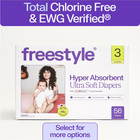 Freestyle Hyper-absorbent Baby Diapers  Size 3  56 Count  2 Pack  Tcf Ultra-soft