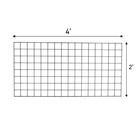 Sswbasics 2  X 4  Wire Grid Panel In Sleek Black - Sturdy Black Grid Wall