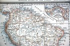 South America Rio - Rare Old Original 1887 Rand Mcnally Antique World Atlas Map