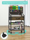 Craft Cart Rolling Utility Storage Organizer 3 Tier Wheels Drawer Art Supplies