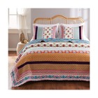 Greenland Home Thalia Quilted Bedding Set  3-piece King cal King  Tango  One    