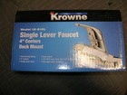 Krowne  12-510l Silver Series 4  Center Deck Mount Single Lever Faucet  nos 