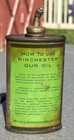 Antique Rare Green    Winchester Gun Oil  Handy Oiler   Tin Can   Repeating Arms