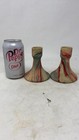 Great Nemagji Indian Pottery Candle Holders 4 Inches Tall