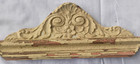 Vintage Flower Carved   Painted Crest Crown Shabby  n Chic