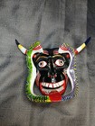 Juan Horta Castillo Devil And Snake Mask Carved Wood Painted Singed Repaird 