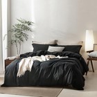 3pcs Black Duvet Cover Set King Size 104   w King  104 x90   Black no Comforter 