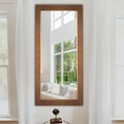 Wood Bathroom Mirror  Large Wooden Wall Mirror  47  X 22  Rustic Rectangle Wa   