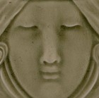Original Antique Art Nouveau Ceramic Tile By S o f  Meissen Female Portrait