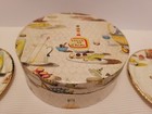 Vintage Coaster Set 5 Coasters In Case  Made In Japan Bar Liquor Themed