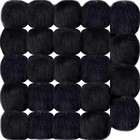 24 Pieces Faux Fur Pom Pom Black Pom Pom Balls With Elastic Loop Fluffy Faux    