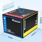 Signature Fitness 3-in-1 Foam Plyometric Box 16 20 24  Jump Gym Training Block