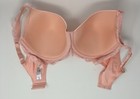 Vintage Delicates Jcpenney Pink Satin Lace Bra 42d Nwt Shiny Glossy Second Skin