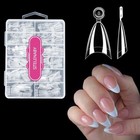 Sitelenaby Almond Nail Tips soft Gel Almond X Half Almond Nail Tips 300pcs
