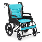  fda Approved lightweight Foldable Transport Wheelchair W handbrakes   Footrest
