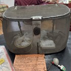 Vintage Fishing Creel Metal Mesh Basket Tackle Bait Fly Trout Rare Lot Renosky