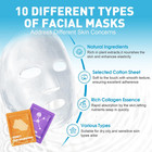 10 Pack Hydrating Face Masks Collagen Moisturizing Sheet Skincare Set