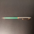 Vtg Sheaffer White Dot Fountain Pen Pencil Set Emerald Green Gold Trim 14k Nib