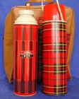 Vintage  2  Thermos King Seeley Thermos Quart Size W  Picnic Bag Made In U s a 