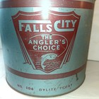 Vtg Falls City Minnow Bait Bucket Galvanized 104 Dylite Floating Pail Fishing