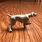 Vtg Miniature Pewter Pointer Dog Animal Figurine Rawcliffe  Excellent Condition
