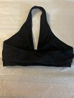 Balera Black Solid Halter Wireless Sports Bra  Child Large