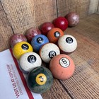 Vintage   Antique Pool Ball Lot 13 Balls Mixed Lot Clay Speckled Etc