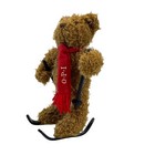 O p i Promotional Teddy Bear Skiing Ski Poles Plush Stuffed Animal Toy