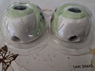 Vintage O Henry Wild Eyes -frog Eyes - Ceramic Macram   Beads   Nos