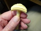 Rare Antique Safety Razor  all Celluloid With Embossed Lady s Cameo Head 