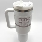 Rtic Road Trip Tumbler 40oz White Ceramic Lined Insulated Cup With Handle New