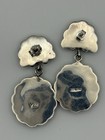 Native American Turquoise Sterling Silver Cluster Drop Earrings