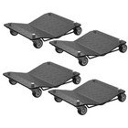 Heavy Duty Car Dolly Set Of 4 - 6000lbs Capacity Anti-skid Vehicle Wheel Dollies