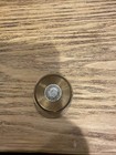 Vintage Art Deco Design Etched Brass Makeup Compact Mirror Rouge Powder