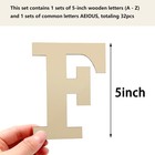 Wooden Letters For Crafts  5 Inch Unfinished Capital Wooden Alphabet