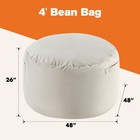 Bean Bag Sofa Oversized Round Comfy Chair Foam Filled Couch With Removable Cover