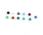 50 Cabochons Czech Glass Round 3mm Flat Back Multi Color Cabochon Cb30