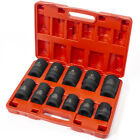 Stark Usa 11-pc Deep Socket Set Truck Wheel 1  Drive Impact Metric Sae Cr-mo
