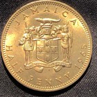 1965 Jamaica Half Penny Nickel-brass Coin - Au  about Uncirculated  Condition