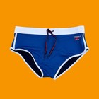 Speedo Men Blue  Retro Old School Swim Brief Swimwear Size 34 36