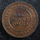 Ns-21a3 Halfpenny Token 1813 Canada Nova Scotia Ship Breton 965