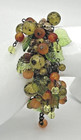Vintage French Glass Autumn Fall Themed Beaded Bracelet Sku Pb73
