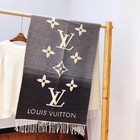 Scarf Louis Vuitton Scarf Shawl 100  Authentic Black White Wool   Cashmere