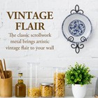 Wall Mounted Black Metal Vertical Collectible Plate Holder  Plate Hanging Rack