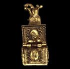 Vintage Jack In The Box Jester Solid Perfume Compact Max Factor Hypnotique Cr  me