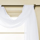 White Valance Sheer Curtain Scarf Panel Swag Voile Drape Window 55  X 216  New
