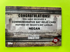 2017 Topps Walking Dead Evolution Black Parallel Bat Relic  br-n2 Negan 21 50
