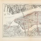 1929 New York City - Manhattan Map Original Bridge   Tunnel Plans - Rare