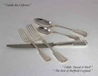 Flatware Finest Silver Plated 5 Pc Place-setting  Fiddle Thread   Shell